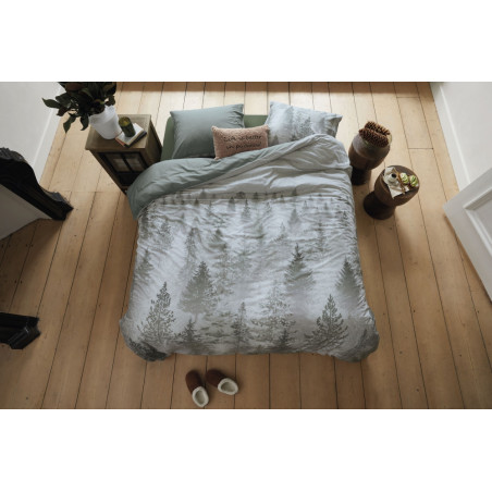 Voodipesukomplekt Foggy Forest Green