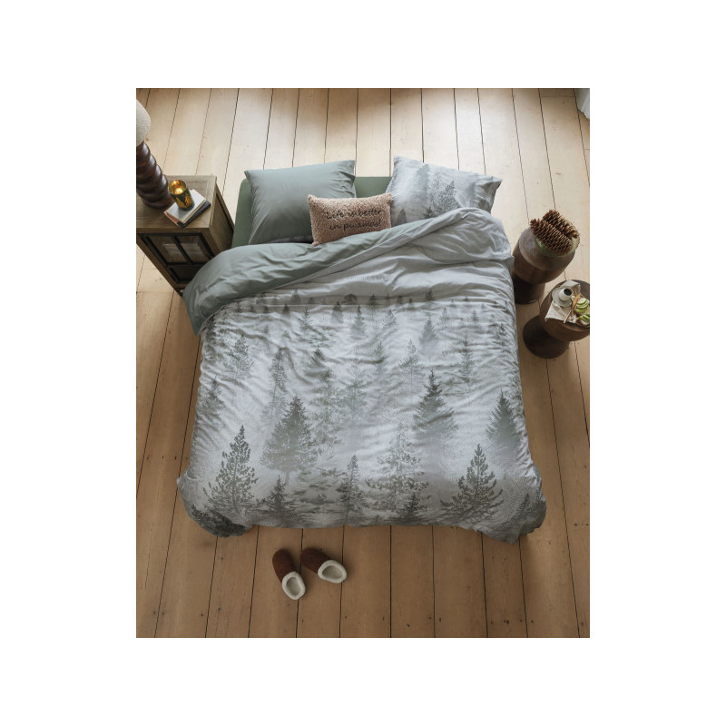 Voodipesukomplekt Foggy Forest Green