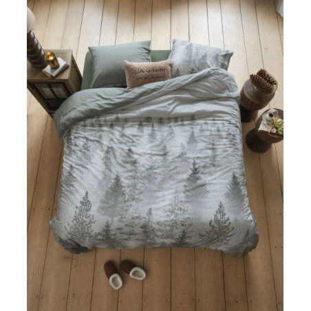 Voodipesukomplekt Foggy Forest Green