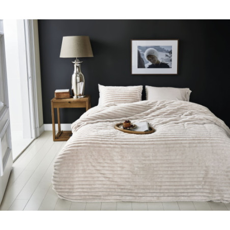 Voodipesukomplekt Furry Stripes Off-white