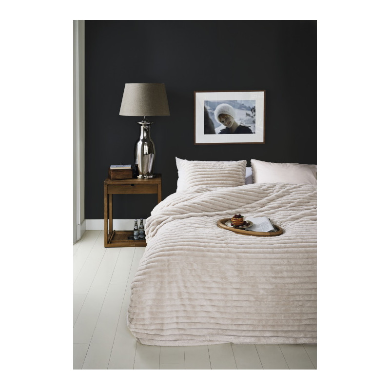 Voodipesukomplekt Furry Stripes Off-white