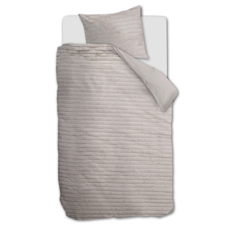 Voodipesukomplekt Furry Stripes Off-white interneti teel