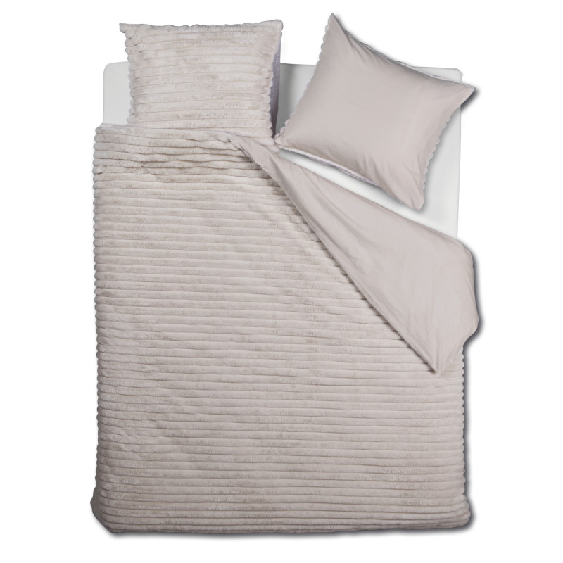 Voodipesukomplekt Furry Stripes Off-white