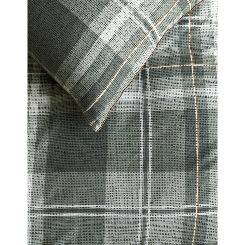 Voodipesukomplekt Tartan Check Green