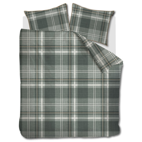 Voodipesukomplekt Tartan Check Green