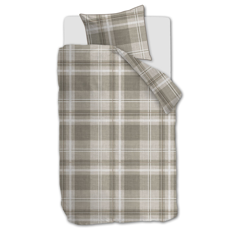 Voodipesukomplekt Tartan Check Sand