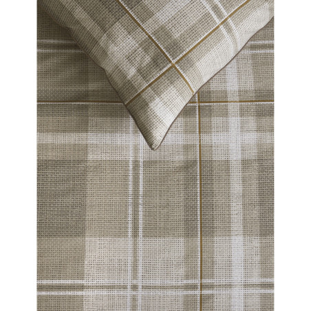 Voodipesukomplekt Tartan Check Sand