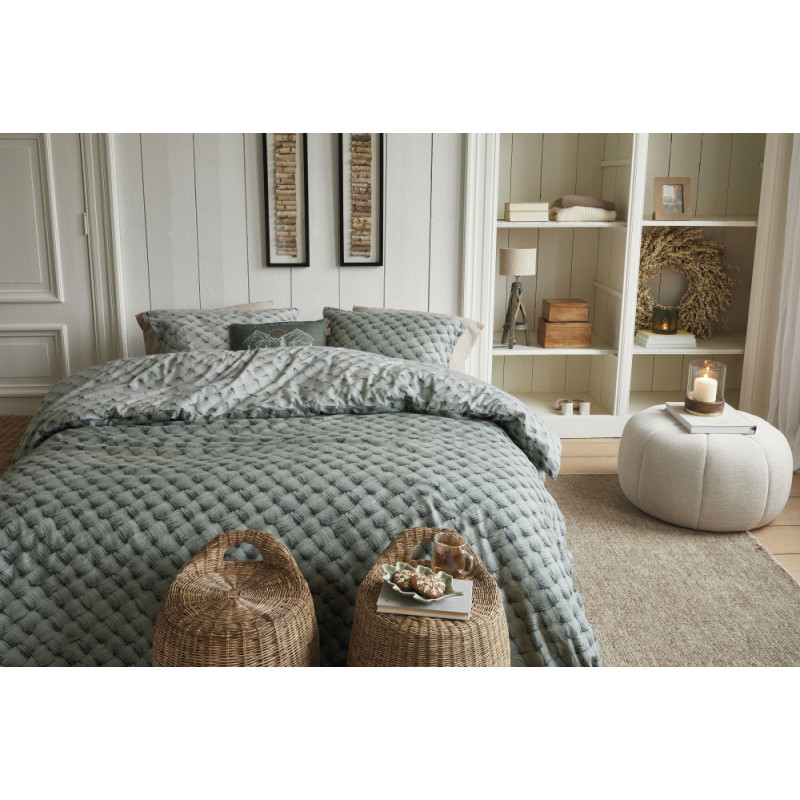 Voodipesukomplekt Woven Wool Green