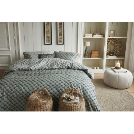 Voodipesukomplekt Woven Wool Green