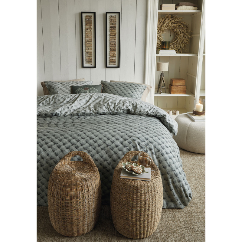 Voodipesukomplekt Woven Wool Green