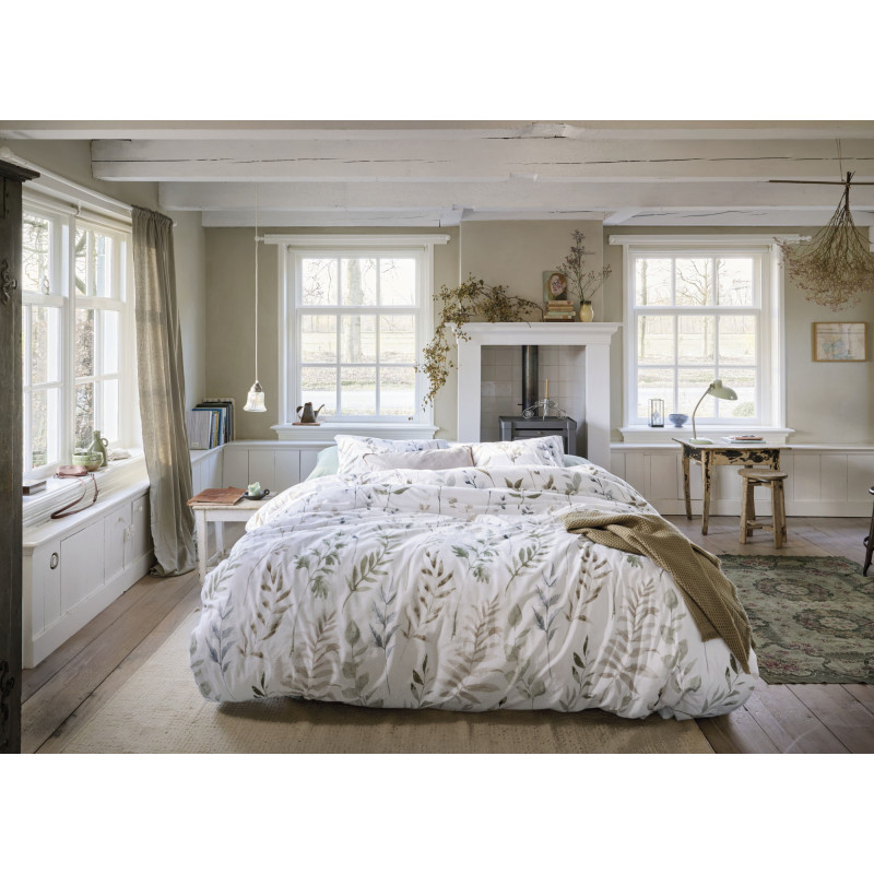 Voodipesukomplekt Twigs White