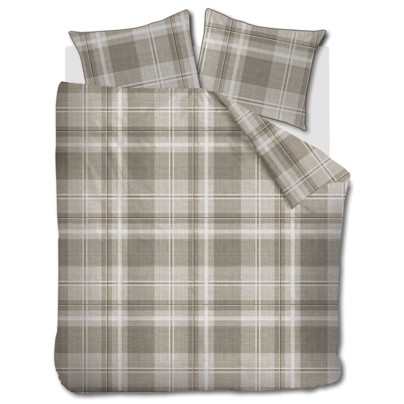 Voodipesukomplekt Tartan Check Sand