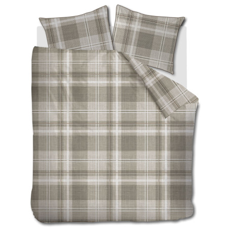 Voodipesukomplekt Tartan Check Sand