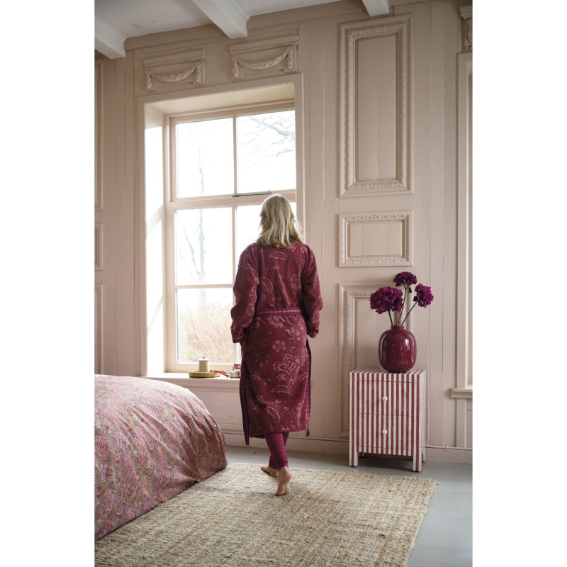 Hommikumantel Pip Studio Jasmin Jacquard Dark Pink