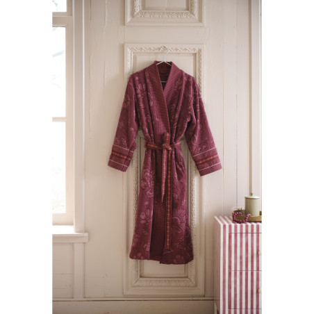 Hommikumantel Pip Studio Jasmin Jacquard Dark Pink