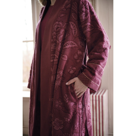 Hommikumantel Pip Studio Jasmin Jacquard Dark Pink