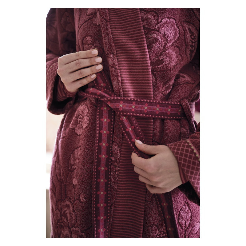 Hommikumantel Pip Studio Jasmin Jacquard Dark Pink