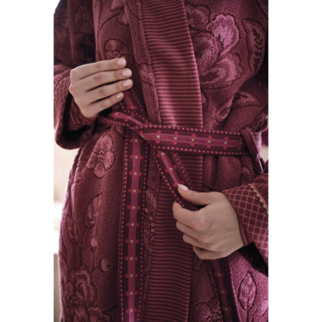Hommikumantel Pip Studio Jasmin Jacquard Dark Pink