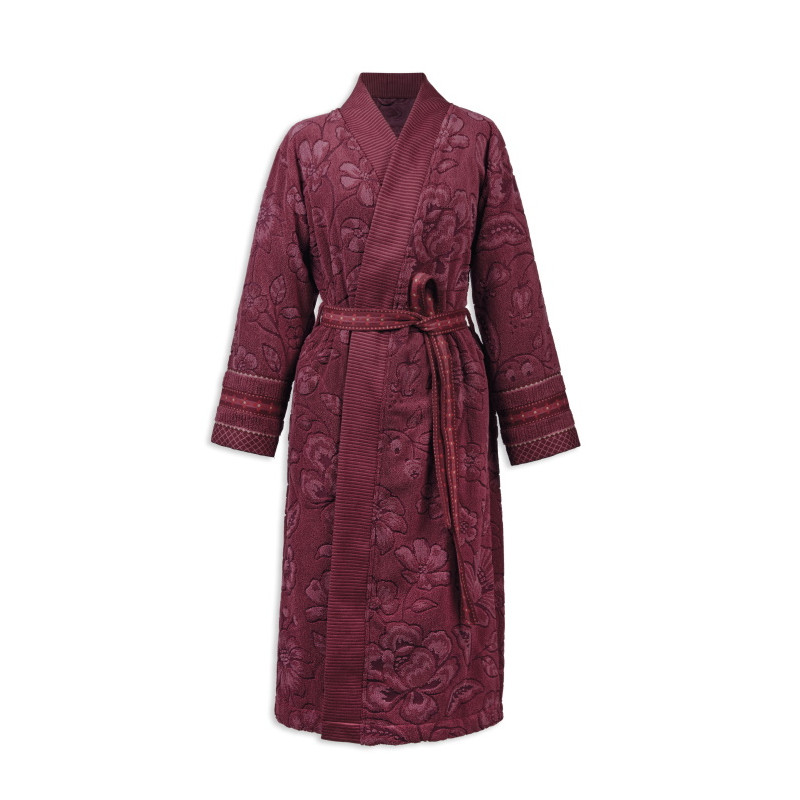 Hommikumantel Pip Studio Jasmin Jacquard Dark Pink