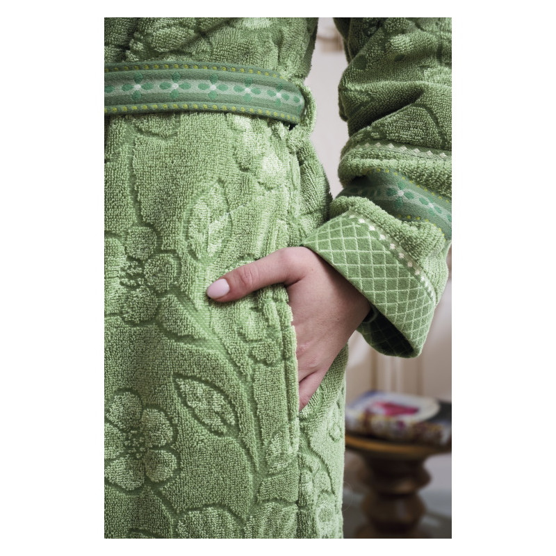 Hommikumantel Pip Studio Jasmin Jacquard Green