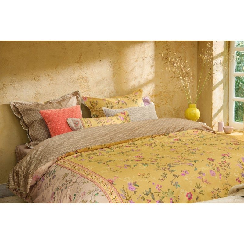 Perkali voodipesukomplekt Bodhi Flower Yellow