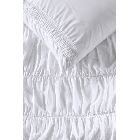 Puuvillane voodipesukomplekt Ruffle White