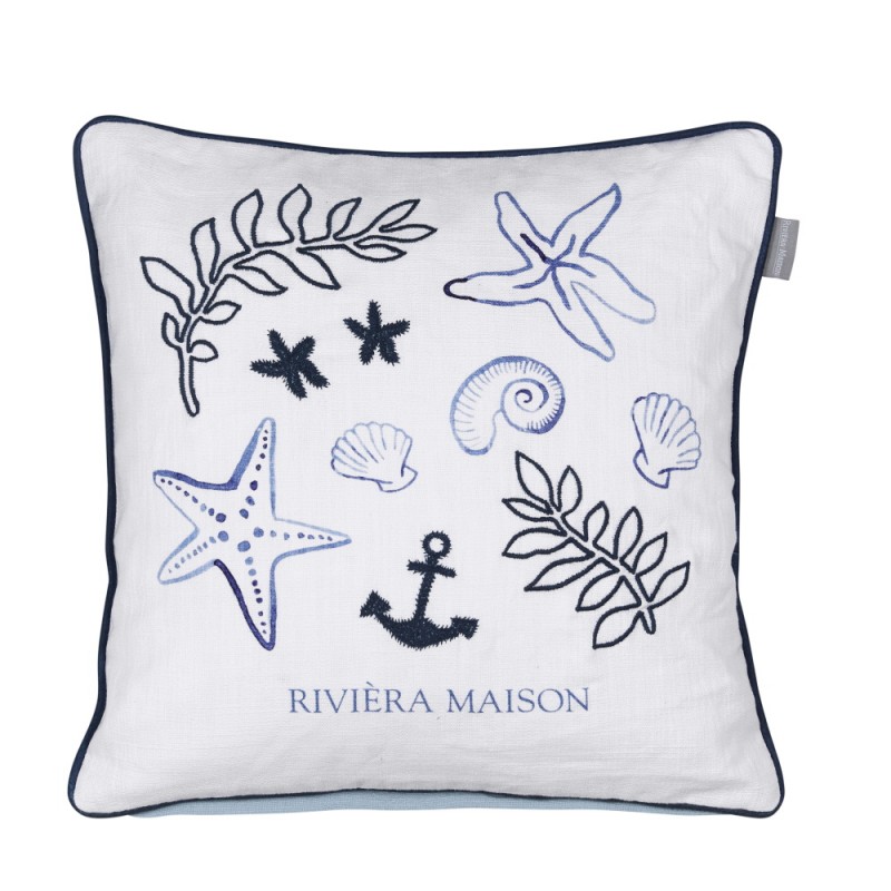 Dekoratiivne ruudukujuline padi Rivièra Maison Sail Away Blue